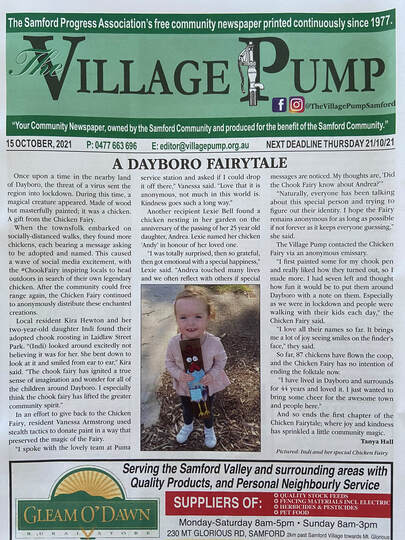 Tanya Hall Samford Village Pump Community Newspaper Chicken Fairy